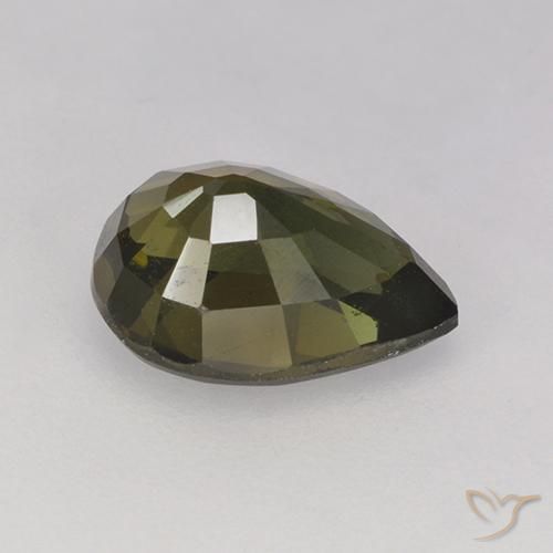Rupine des grains Brun verdâtre naturelle En forme de poire, 1.80 ct, VS