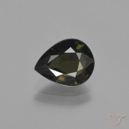 Rupine des grains Marron foncé naturelle En forme de poire, 1.63 ct, VS