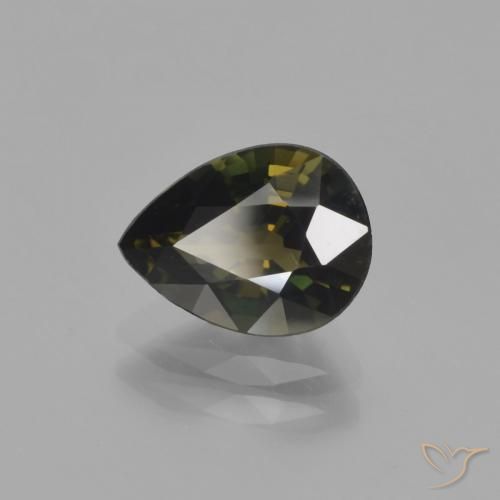 Rupine des grains Marron foncé naturelle En forme de poire, 1.90 ct, VVS