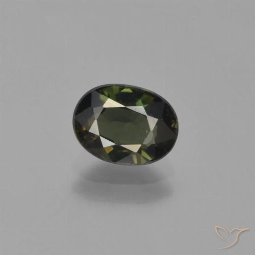 1.24ct Naturel Vert foncé Kornerupine, ovale, VVS