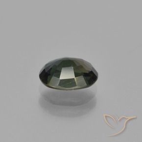 Rupine des grains Vert foncé naturelle ovale, 1.24 ct, VVS