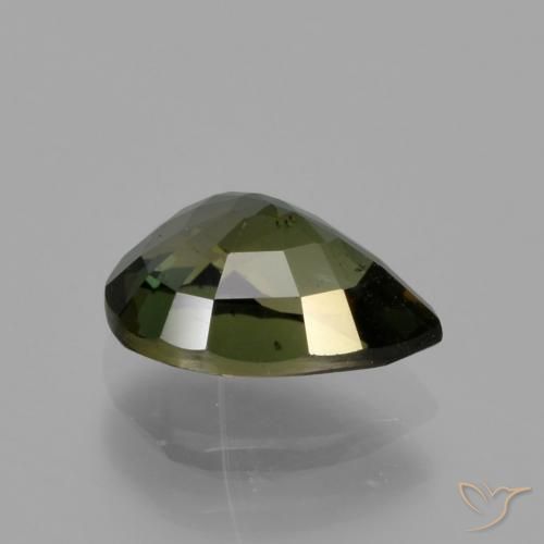 Kornerupine Vert brunâtre naturelle En forme de poire, 1.16 ct, VVS-VS