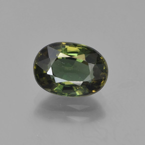 Kornerupine vert naturelle coupe ovale, 2,18 ct, VVS