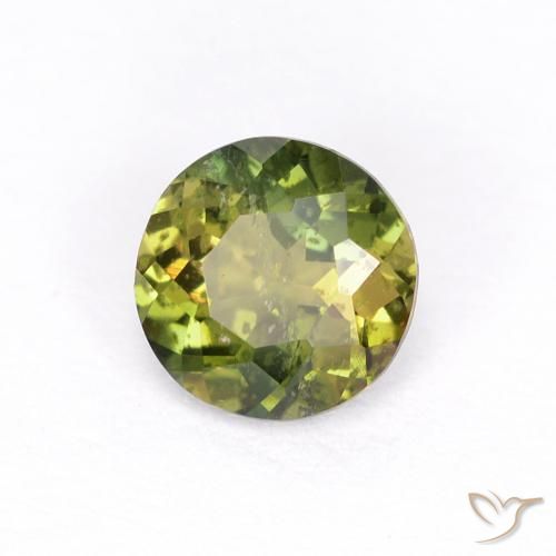 Rupine des grains Vert jaunâtre naturelle Tour, 0.40 ct, VS-SI