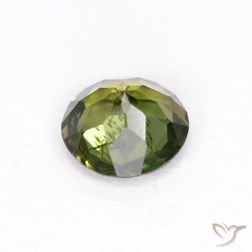 Rupine des grains Vert jaunâtre naturelle Tour, 0.40 ct, VS-SI