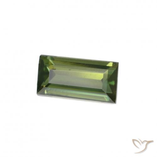 Rupine des grains Vert jaunâtre naturelle Baquette, 0.35 ct, VVS-VS
