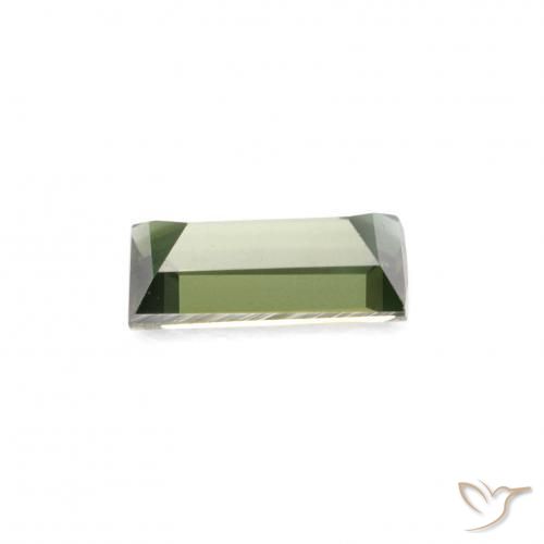 Rupine des grains Vert jaunâtre naturelle Baquette, 0.35 ct, VVS-VS
