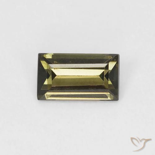 0.35ct Naturel Vert clair Kornerupine, Baquette, VVS-VS