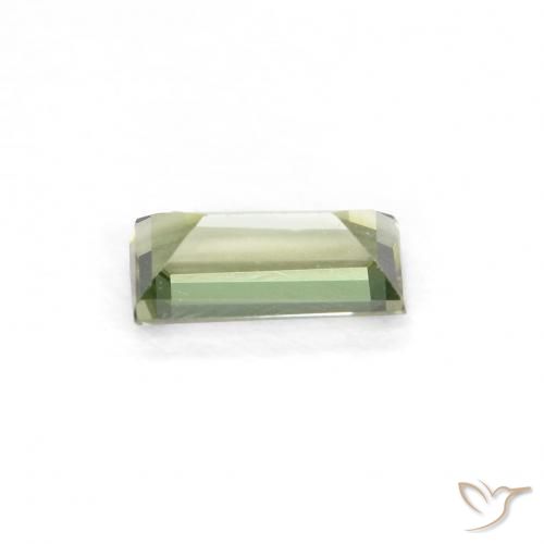 Rupine des grains Medium Light Green naturelle Baquette, 0.31 ct, VVS-VS
