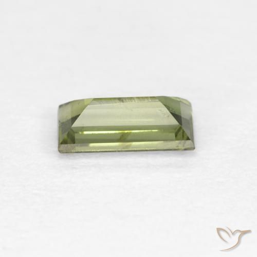 Rupine des grains Vert moyen-foncé naturelle Baquette, 0.48 ct, VVS-VS