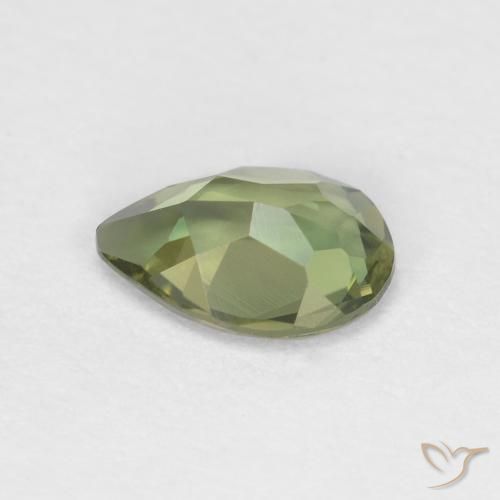 Kornerupine Vert foncé naturelle En forme de poire, 0.34 ct, VVS
