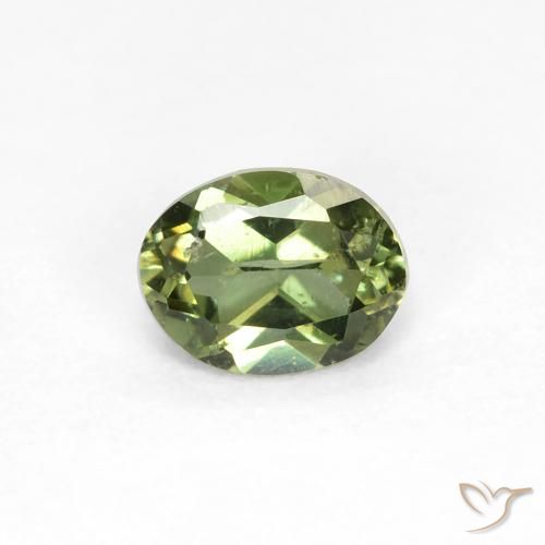 0.37ct Naturel Vert jaunâtre Rupine des grains, ovale, VS