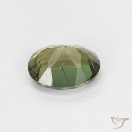 Rupine des grains Vert jaunâtre naturelle ovale, 0.43 ct, VS-SI