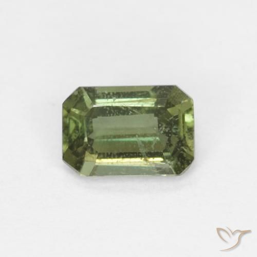 Rupine des grains Vert forêt chaud naturelle Octogone / coupe Émeraude, 0.31 ct, VS-SI