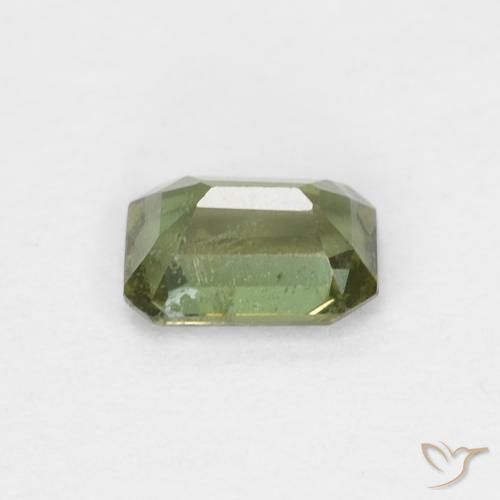 Rupine des grains Vert forêt chaud naturelle Octogone / coupe Émeraude, 0.31 ct, VS-SI