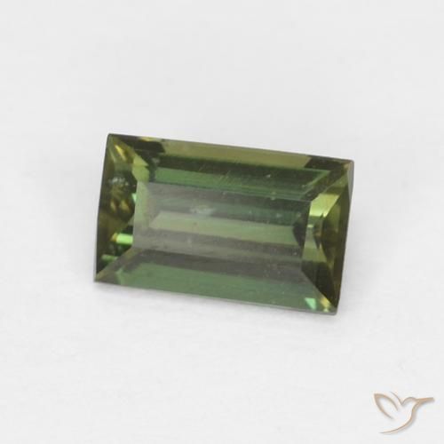 0.36ct Naturel Vert foncé Kornerupine, Baquette, VS