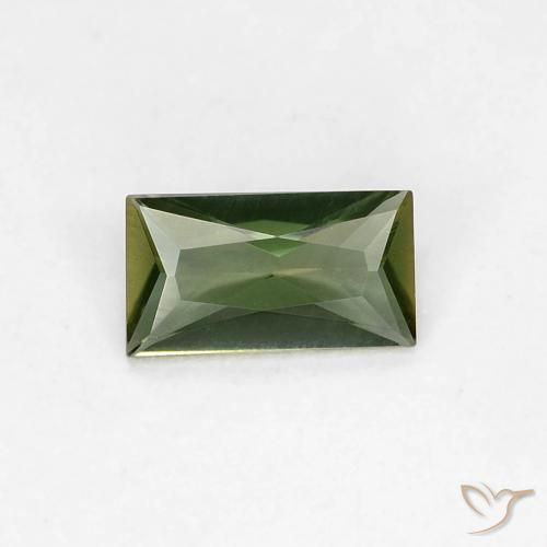 0.28ct Naturel Forêt verte Kornerupine, Baquette, VVS