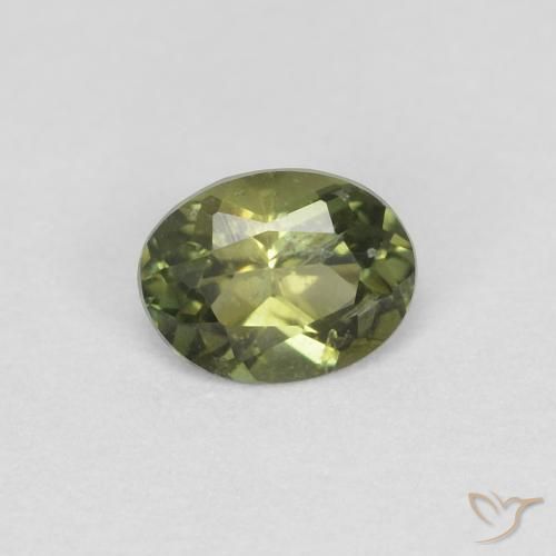 0.33ct Naturel Vert forêt chaud Rupine des grains, ovale, VS-SI