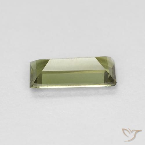 Rupine des grains Olive verte naturelle Baquette, 0.27 ct, VVS-VS