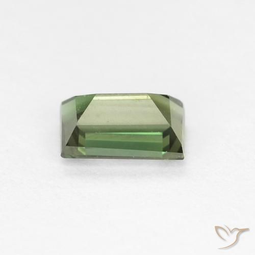 Rupine des grains Vert chaud naturelle Baquette, 0.34 ct, VVS