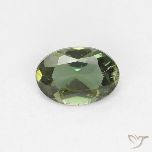 0.33ct Naturel Vert foncé Rupine des grains, ovale, VS-SI