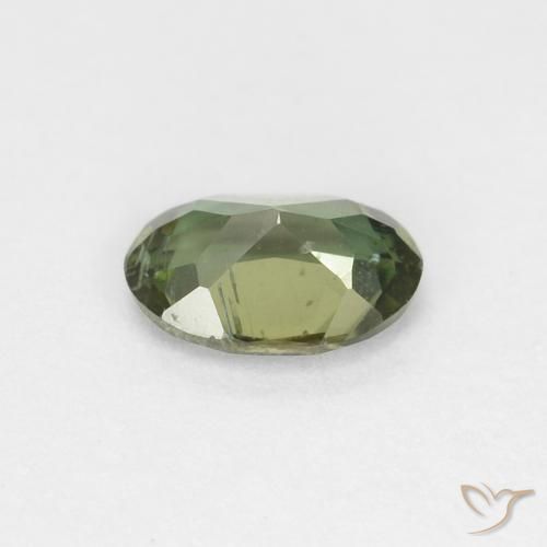 Rupine des grains Vert foncé naturelle ovale, 0.33 ct, VS-SI