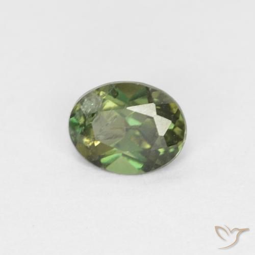 Rupine des grains Forêt verte naturelle ovale, 0.28 ct, VS-SI