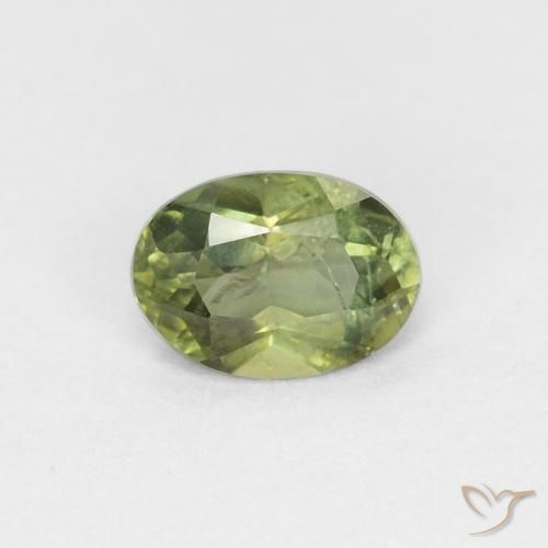 0.33ct Naturel Vert chaud Rupine des grains, ovale, VS-SI