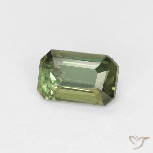 Rupine des grains Vert foncé naturelle Octogone / coupe Émeraude, 0.31 ct, VS-SI