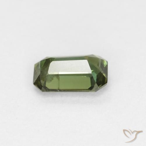 Rupine des grains Vert foncé naturelle Octogone / coupe Émeraude, 0.31 ct, VS-SI