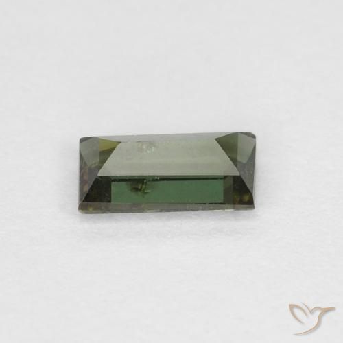 Rupine des grains Vert terre naturelle Baquette, 0.27 ct, VS