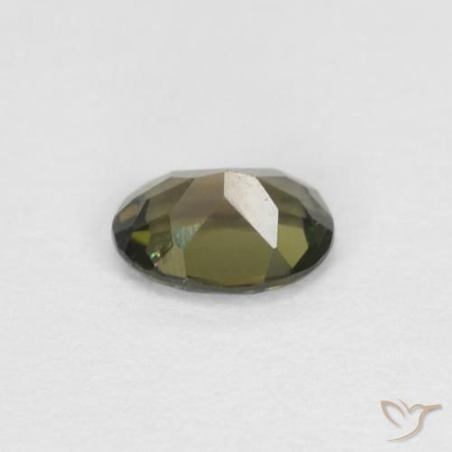 Rupine des grains Vert foncé naturelle ovale, 0.29 ct, VVS