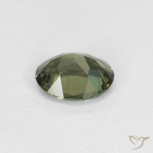 Rupine des grains Vert brunâtre naturelle ovale, 0.38 ct, VVS