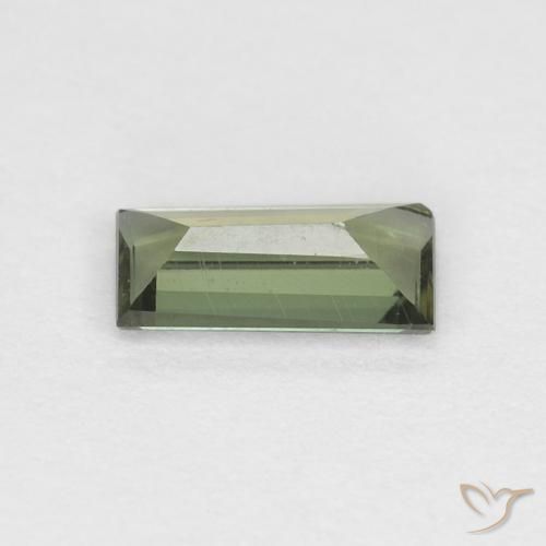 Rupine des grains Vert brunâtre naturelle Baquette, 0.30 ct, VVS