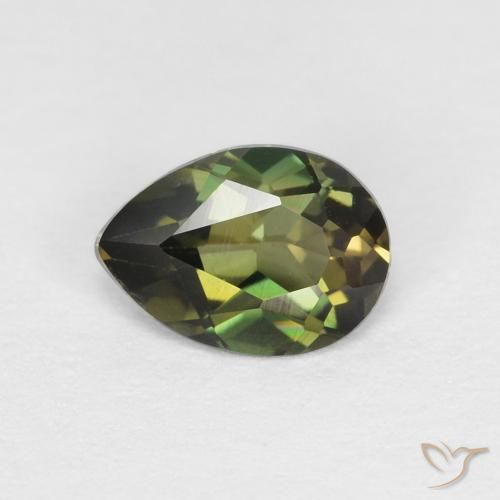 0.40ct Naturel Medium Light Green Rupine des grains, En forme de poire, VVS