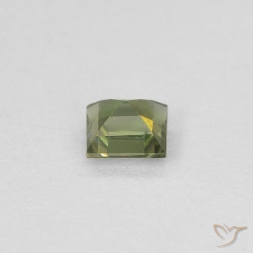 Rupine des grains Medium Dark-Green naturelle Carré, 0.20 ct, VVS