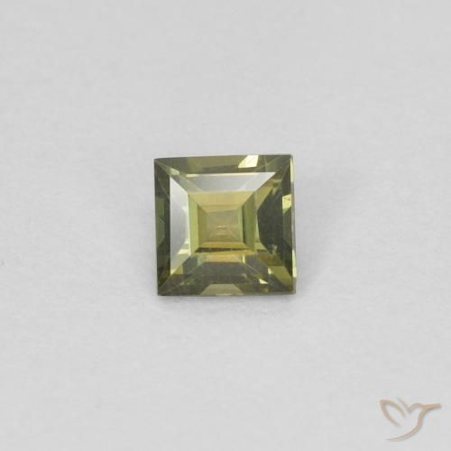 0.18ct Naturel Vert foncé Rupine des grains, Carré, VVS