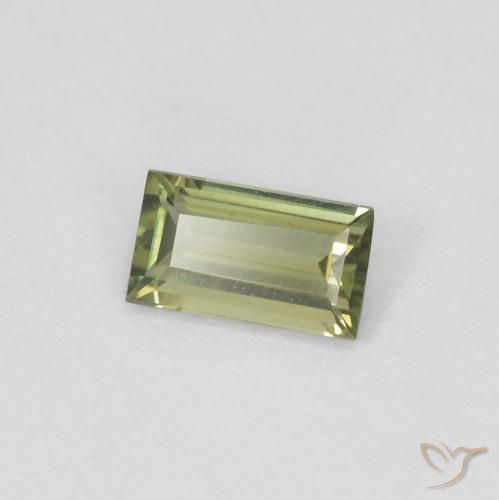 Kornerupine Medium Dark-Green naturelle Baquette, 0.25 ct, VVS