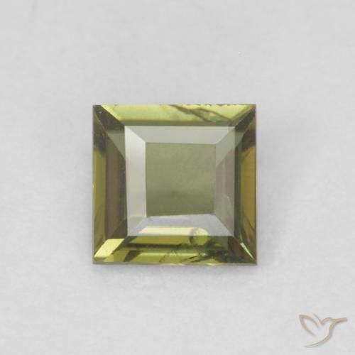 0.27ct Naturel Vert foncé Rupine des grains, Carré, VVS-VS