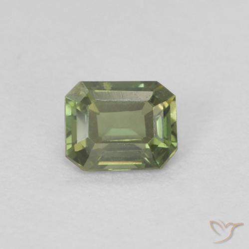 0.22ct Naturel Vert terreux profond Rupine des grains, Taille émeraude, VVS-VS