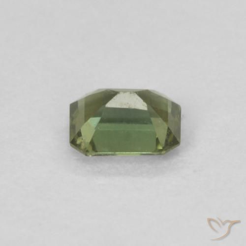 Rupine des grains Vert terreux profond naturelle Octogone / coupe Émeraude, 0.22 ct, VVS-VS
