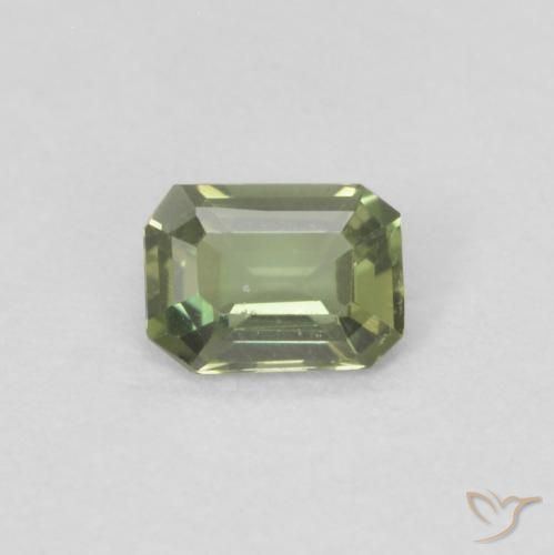 0.18ct Naturel Vert forêt chaud Rupine des grains, Taille émeraude, VVS-VS