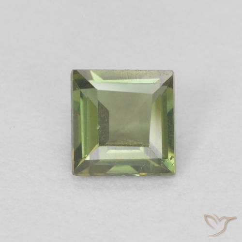 0.26ct Naturel Medium Dark-Green Rupine des grains, Carré, VVS-VS