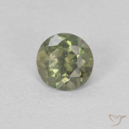 Rupine des grains Vert jaunâtre naturelle Tour, 0.21 ct, VVS-VS