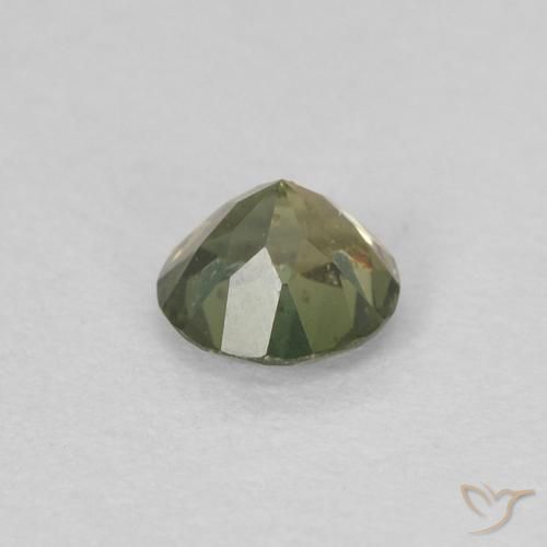 Rupine des grains Vert jaunâtre naturelle Tour, 0.21 ct, VVS-VS