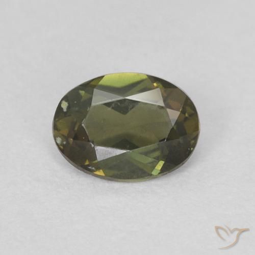 0.25ct Naturel Vert jaunâtre Rupine des grains, ovale, VVS