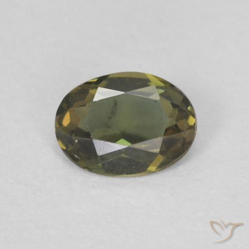 0.25ct Naturel Vert brunâtre Kornerupine, ovale, VVS