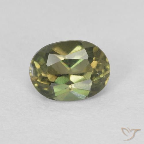 0.27ct Naturel Vert forêt chaud Rupine des grains, ovale, VVS