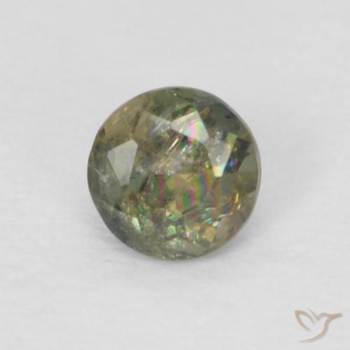 0.11ct Naturel Medium Dark-Green Rupine des grains, Tour, VS-SI