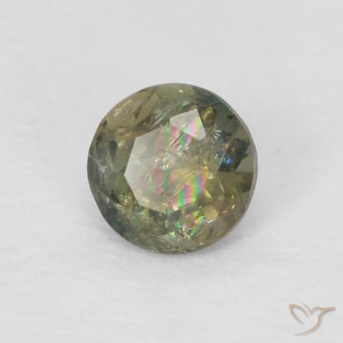 Rupine des grains Medium Dark-Green naturelle Tour, 0.11 ct, VS-SI